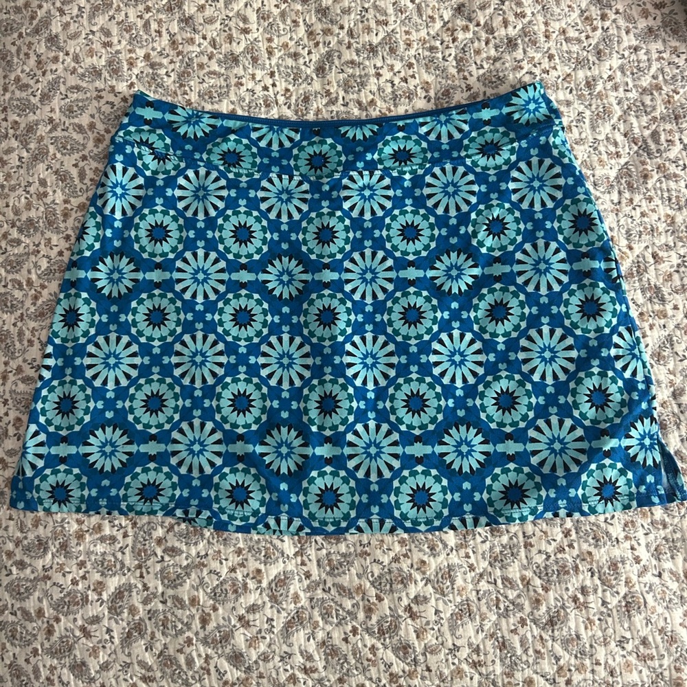 Blue Patterned Tranquility Women's Skort Size Large Skort
